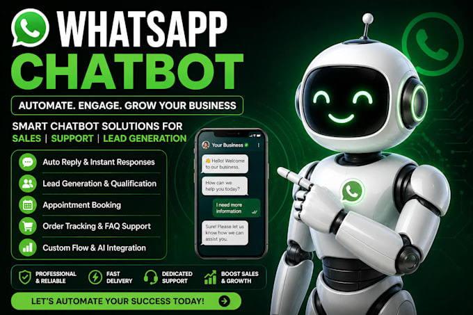 create an ai whatsapp chatbot for leads, sales and customer support