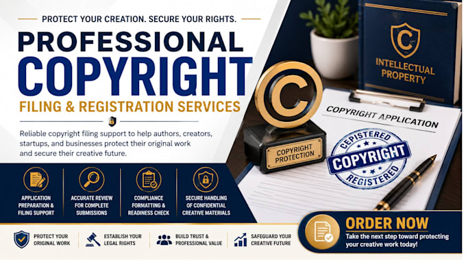 provide professional copyright filing and registration services
