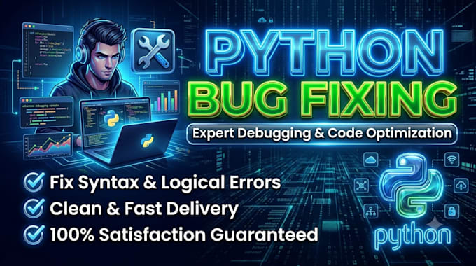 fix python errors, debug code and solve python bugs