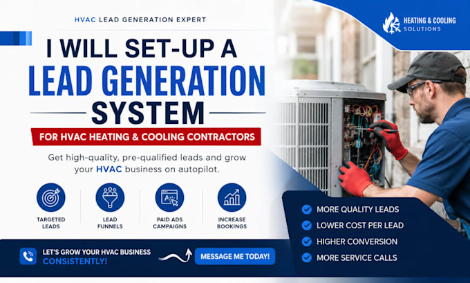 set up a lead generation system for hvac heating and cooling contractors