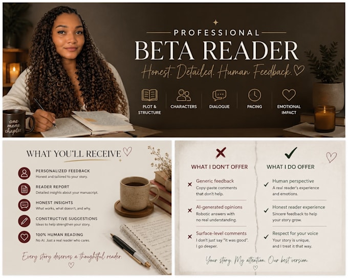 experienced beta reader for authors