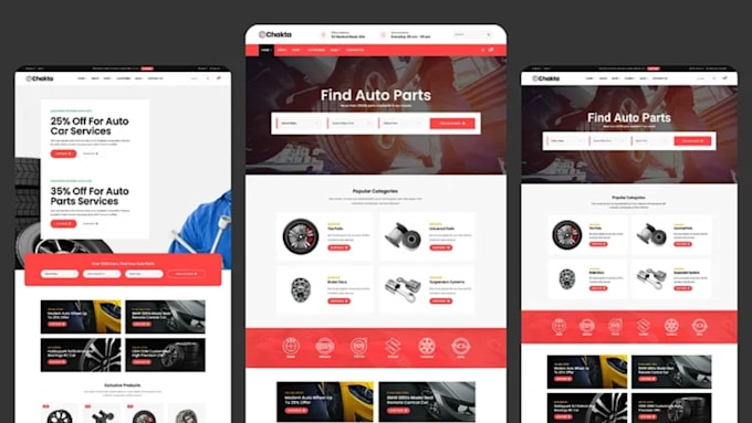 build auto parts website, automative woocommerce wordpress store