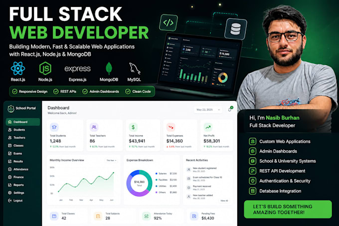 build a modern react js and node js web applications