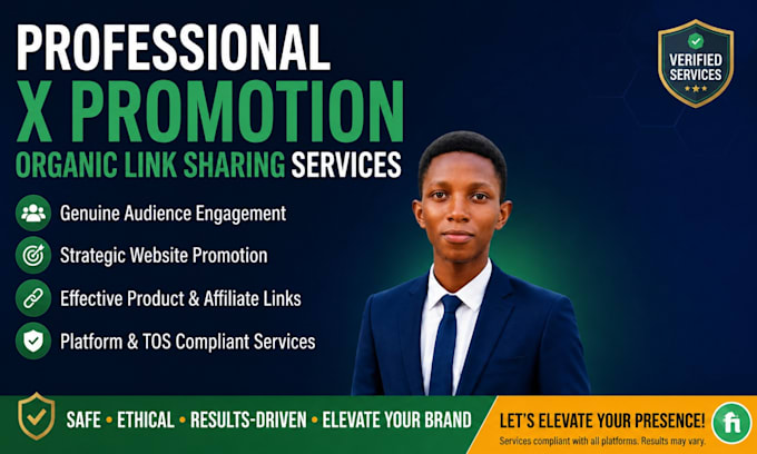 do organic x promotion and share your website link in USA UK