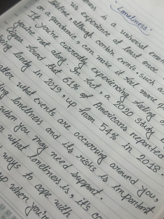 write neat handwritten notes in english