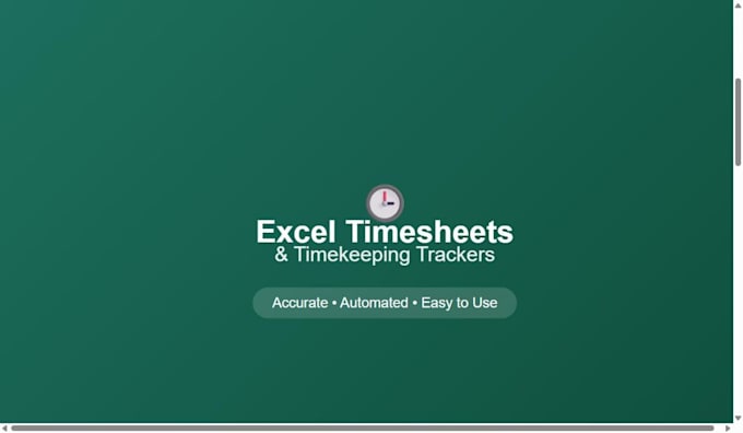 create excel timesheets and a timekeeping tracker for your team