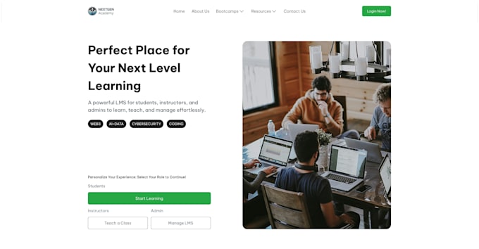 code responsive landing pages in react tailwind