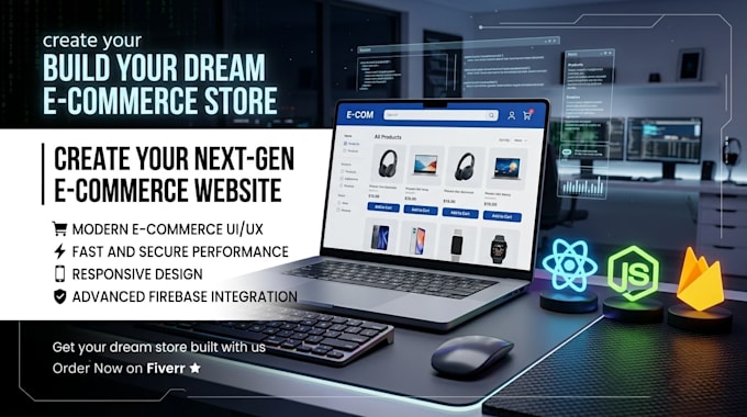 be your e commerce web app developer and web designer and any other