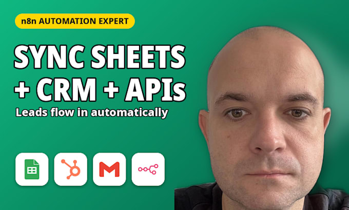 build n8n automation to sync google sheets, CRM and apis