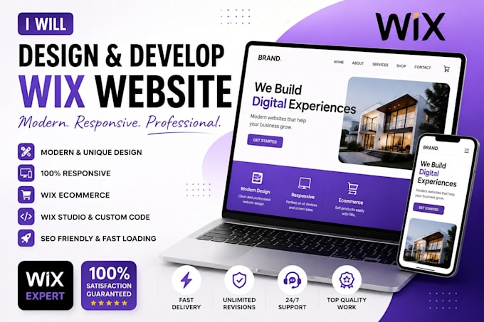 design, develop, or redesign a professional wix website