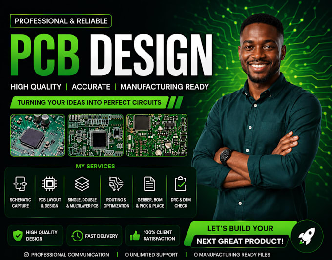 design multilayer, single layer pcb layouts with accurate pcb schematics