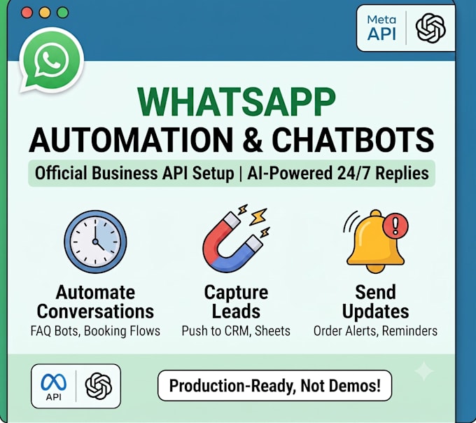 build whatsapp chatbot and business api automation