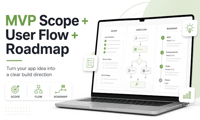 create a clear mvp scope, user flow, and roadmap