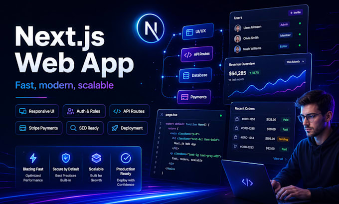 build a fast modern next js web application