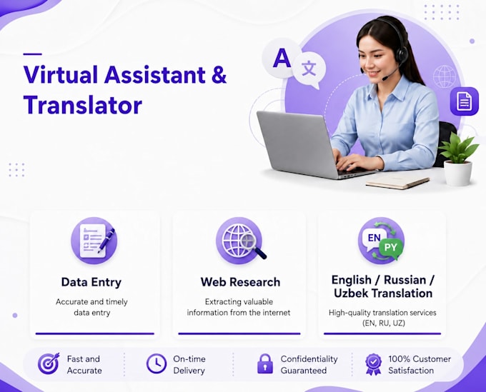 be your professional virtual assistant, ai content creator and translator