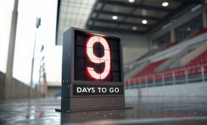 create animated countdown intro video timer animation
