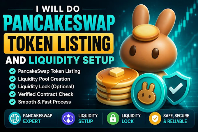 do pancakeswap token listing and liquidity setup