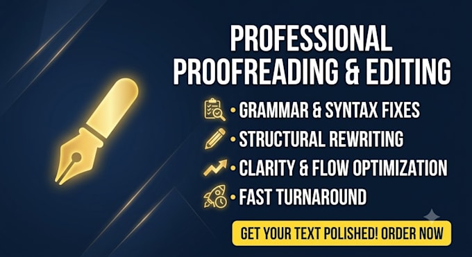 professionally proofread and edit your text