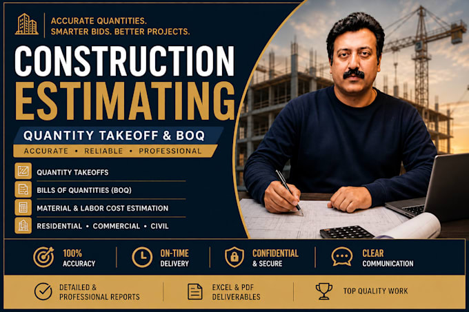 do construction estimating, quantity takeoff and material takeoff