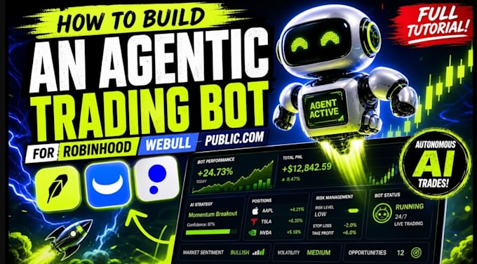 build robinhood ai agent trading bot for stocks crypto
