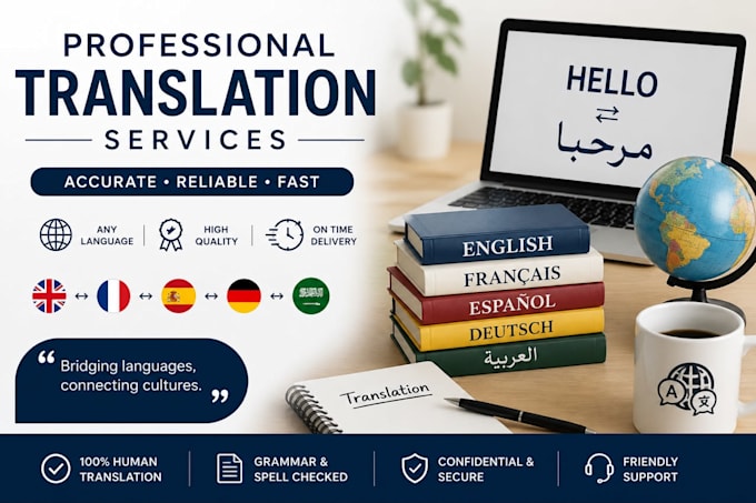 provide professional translation in any language
