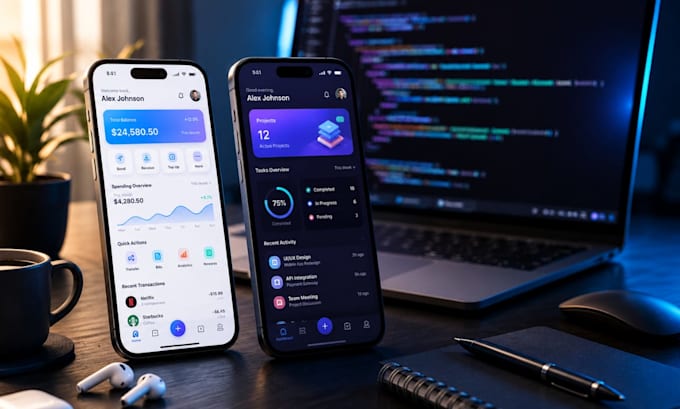 develop your flutter or react native mobile app for ios and android
