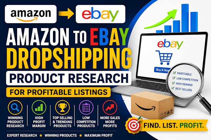 do amazon to ebay dropshipping product research for profitable listings