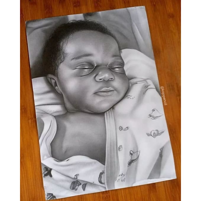 draw a hyperealistic charcoal portrait from your photo
