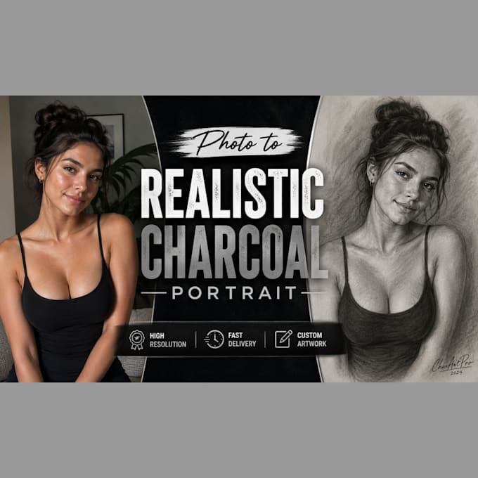 am drawing a charcoal portrait from your photo