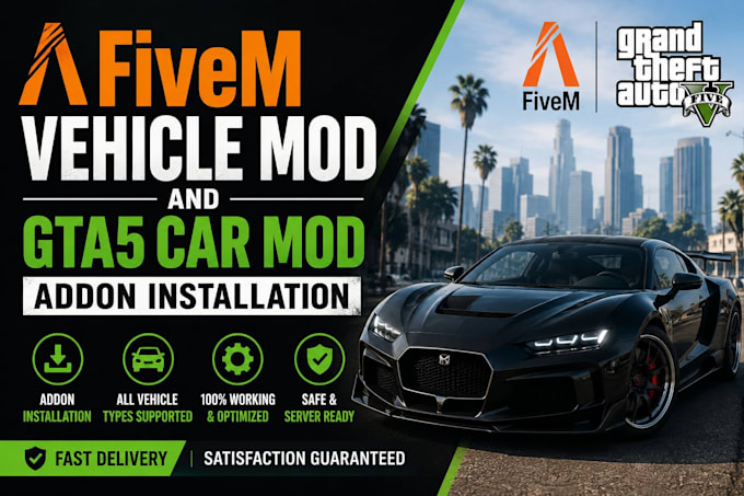 do fivem vehicle mod and gta5 car mod addon installation