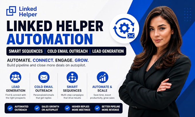 do linked helper automation smart sequences cold email outreach lead generation