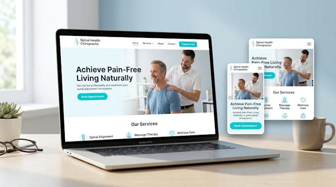 wix design a responsive wix chiropractor website with wix online booking system