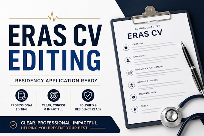 edit your eras curriculum vitae for residency