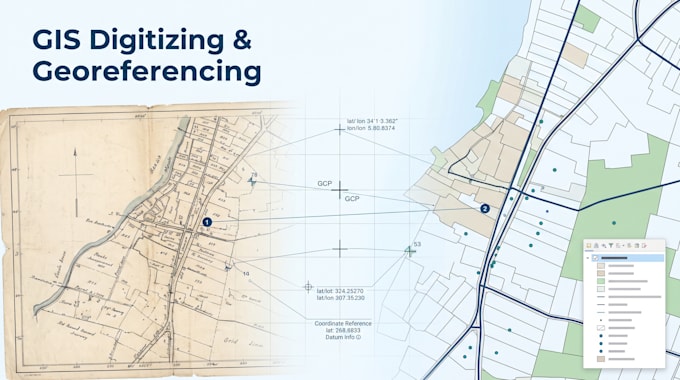 georeference and digitize maps with precision in qgis or arcgis pro