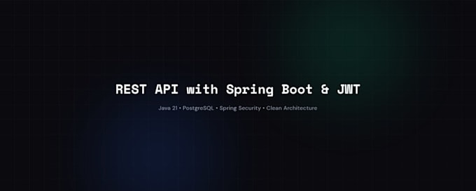 build a rest API with spring boot, jwt authentication and postgresql