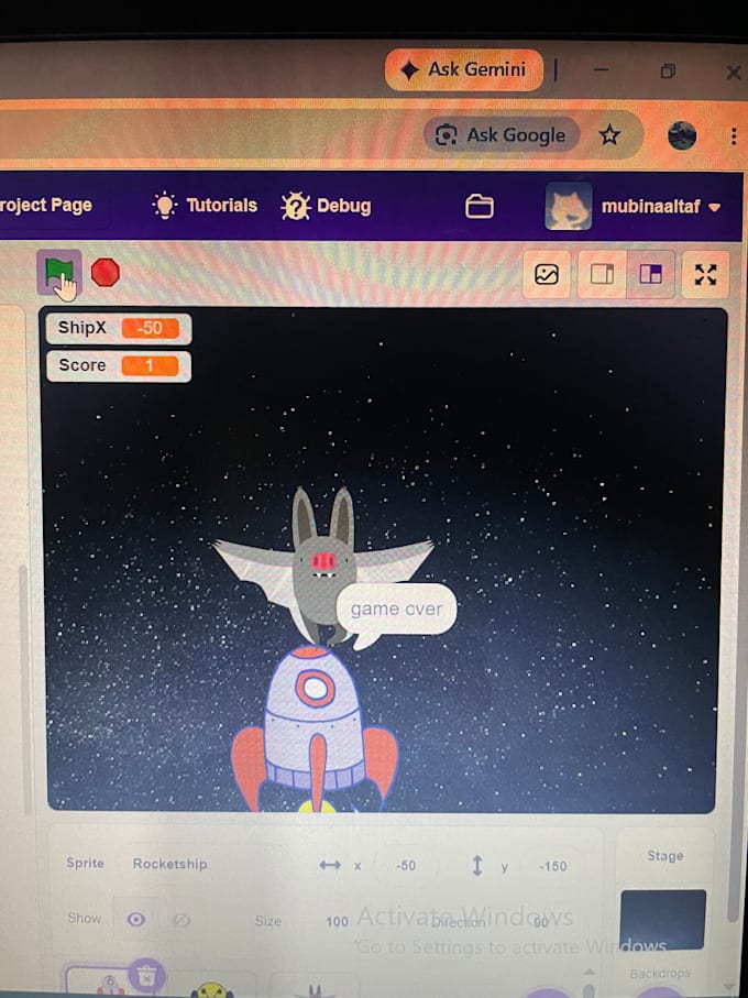 create a custom 2d scratch games for kids education