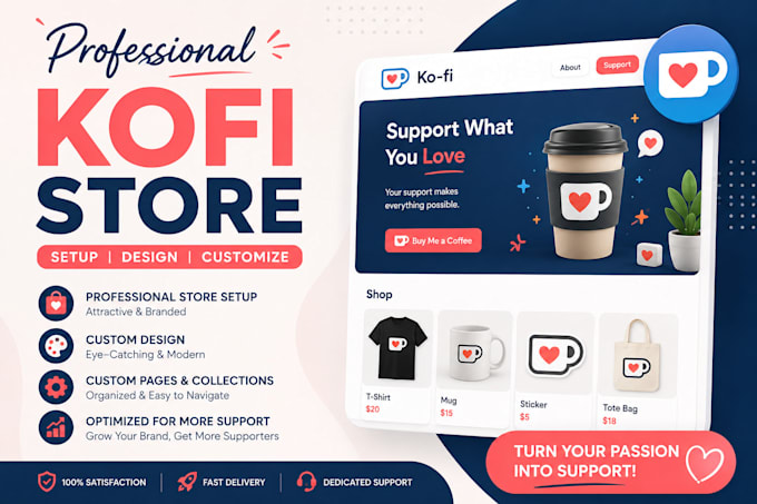 set up your kofi store