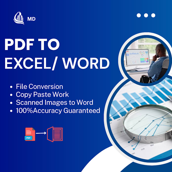 do expert PDF to excel, PDF to word conversion, and copy paste work