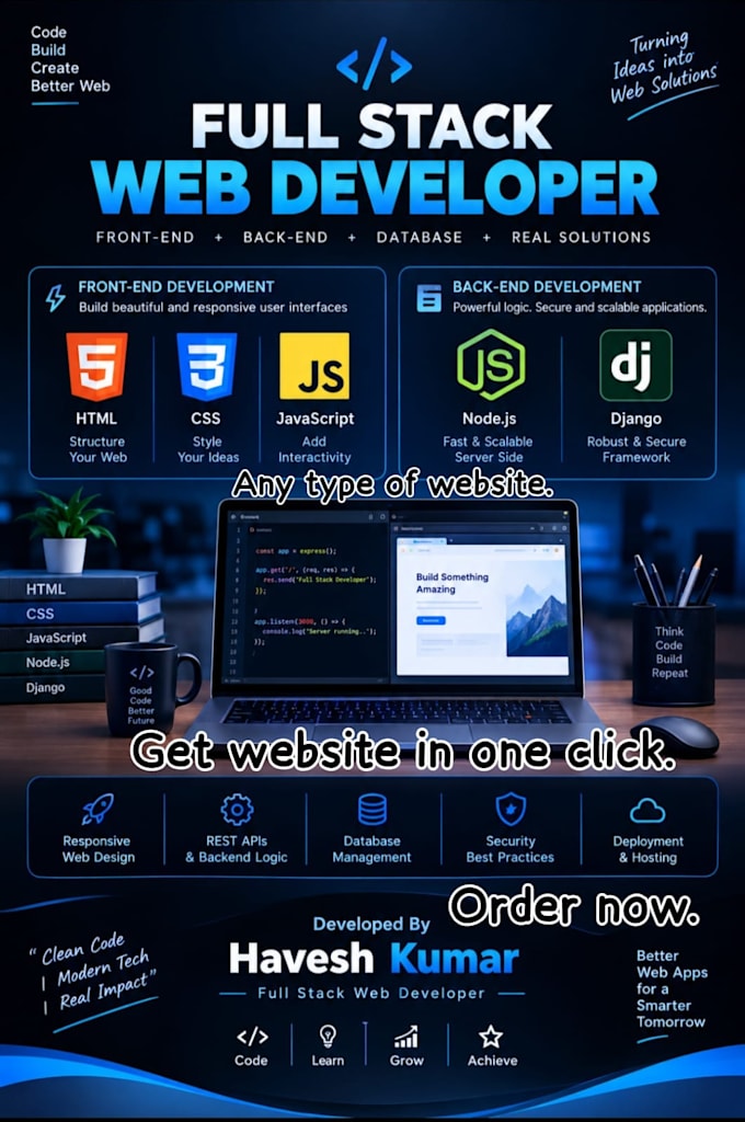 devlop website for you