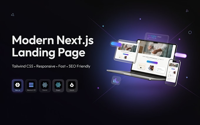 build a modern nextjs landing page or marketing website with tailwind css