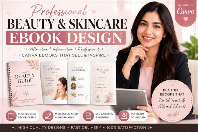 design a professional beginner beauty ebook PDF