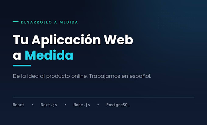 desarrollar tu aplicacion web o mvp a medida con react y next js