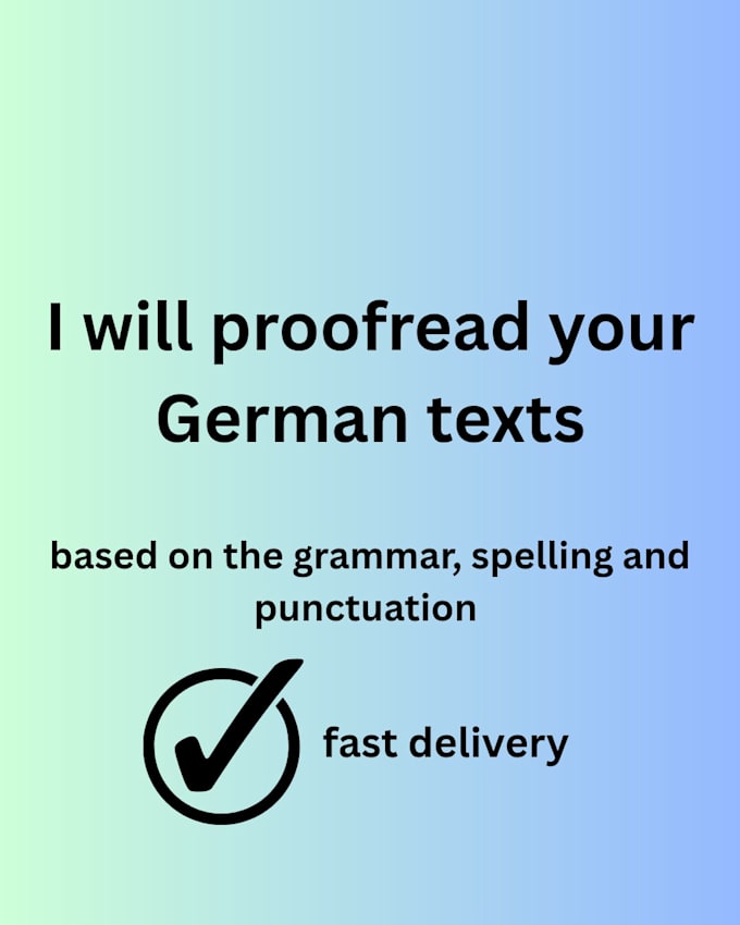proofread your german texts based on the grammar