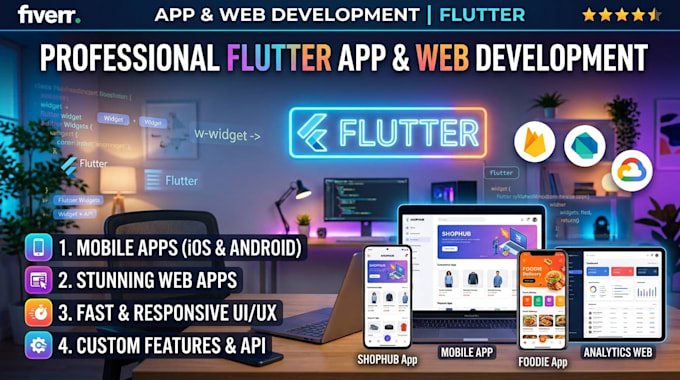 develop mobile and web apps using flutter