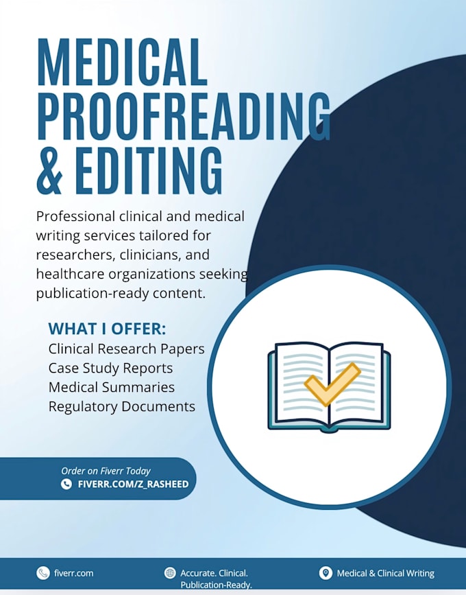 proofread and edit your medical or radiology manuscript