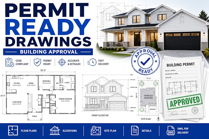 draw city building permit ready construction drawings approval plan sets
