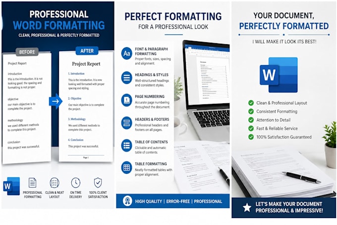 professionally format microsoft word documents