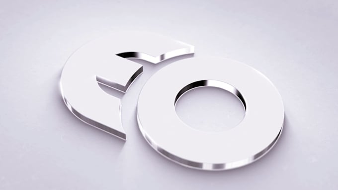 3d clean elegant logo reveal
