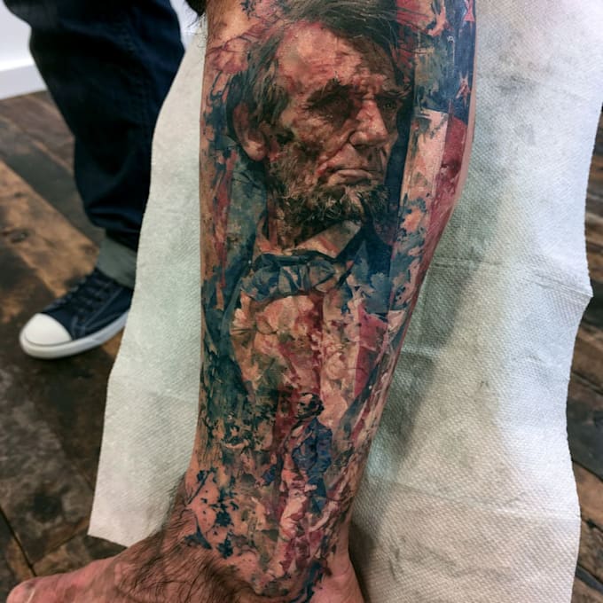 custom a watercolor tattoo design