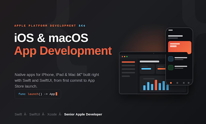 design and develop your ios app and macos desktop app